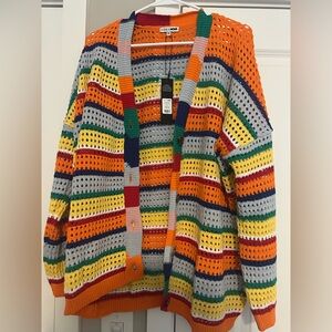Multicolor Crotchet Cardigan